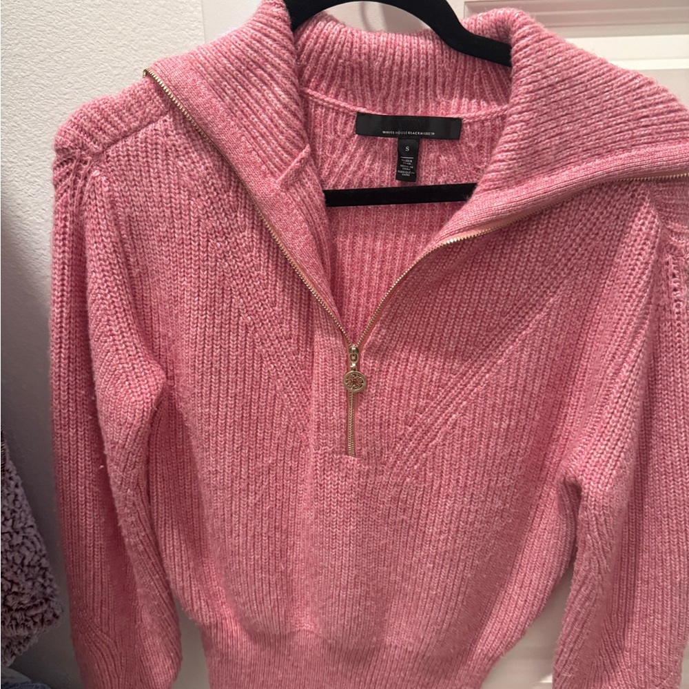 Pink Half-Zip Sweater